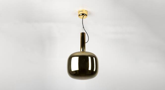 Morgan Hanging Lamp (Gold, Gold Shade Colour, Metal & Glass Shade Material) by Urban Ladder - Cross View Design 1 - 410946