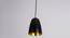 Sasha Hanging Lamp (Black, Black Shade Colour, Aluminium Shade Material) by Urban Ladder - Design 1 Side View - 410969