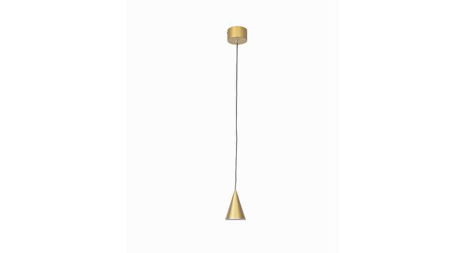Malo Hanging Lamp (Black & Gold, Aluminium Shade Material, Black & Gold Shade Colour) by Urban Ladder - Front View Design 1 - 410999