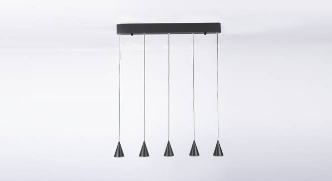 Yira Hanging Lamp (Black & Gold, Aluminium Shade Material, Black & Gold Shade Colour) by Urban Ladder - Front View Design 1 - 411000