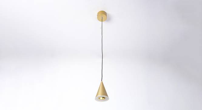 Malo Hanging Lamp (Black & Gold, Aluminium Shade Material, Black & Gold Shade Colour) by Urban Ladder - Cross View Design 1 - 411008