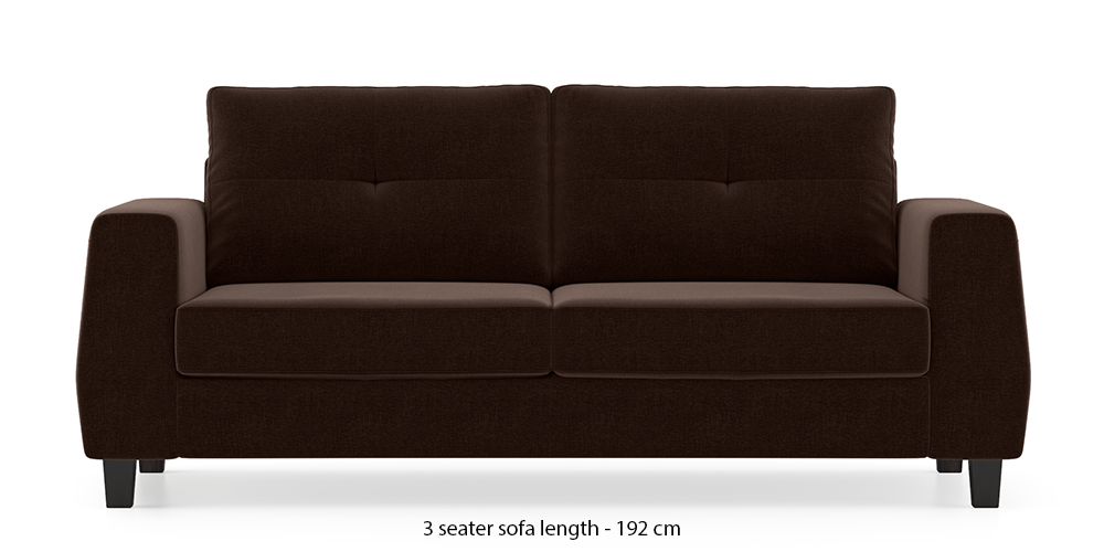 Edward Fabric Sofa (Dark Earth) (2-seater Custom Set - Sofas, None Standard Set - Sofas, Dark Earth, Fabric Sofa Material, Regular Sofa Size, Regular Sofa Type) by Urban Ladder - - 411032