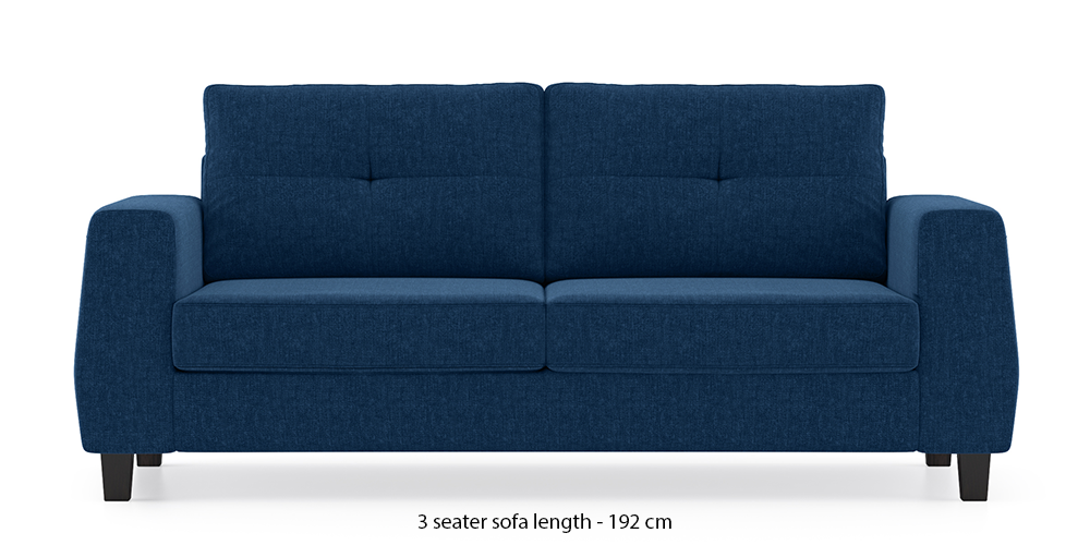 Edward Fabric Sofa (Cobalt) (3-seater Custom Set - Sofas, None Standard Set - Sofas, Cobalt, Fabric Sofa Material, Regular Sofa Size, Regular Sofa Type) by Urban Ladder - - 411040