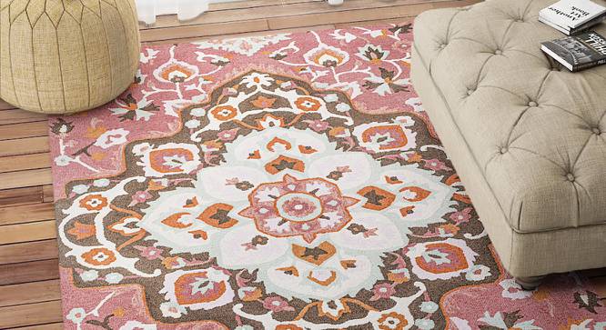 Reese Carpet (Red, Rectangle Carpet Shape, 244 x 152 cm  (96" x 60") Carpet Size) by Urban Ladder - Front View Design 1 - 411086
