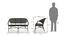 Cirali 2 Seater Chair (Black) by Urban Ladder - Dimension Design 1 - 