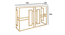 Zyden Console Table (Gold, Powder Coating Finish) by Urban Ladder - Design 1 Dimension - 411331