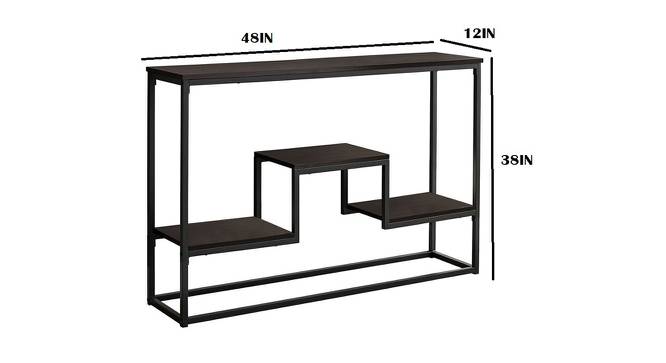 Cruz Console Table (Black, Powder Coating Finish) by Urban Ladder - Design 1 Dimension - 411335