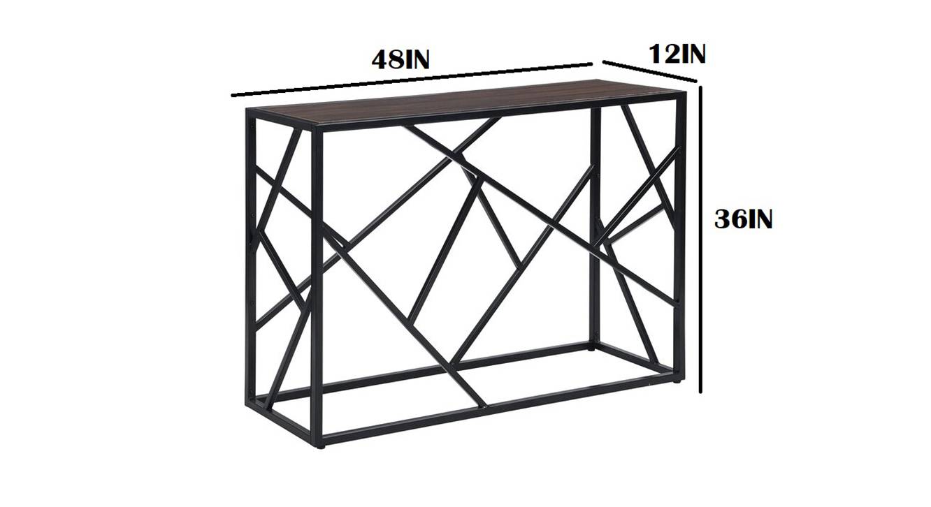 Biff Metal Console Table in Black Finish - Urban Ladder