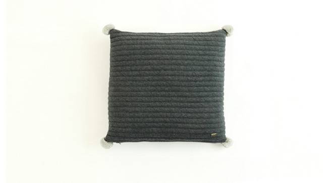 Dashiell Cushion Cover (51 x 51 cm  (20" X 20") Cushion Size, Cool Grey & Dark Grey Mel) by Urban Ladder - Cross View Design 1 - 411397