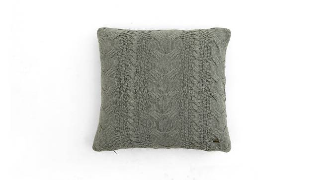 Hazel Cushion Cover (46 x 46 cm  (18" X 18") Cushion Size, Light Grey Melange) by Urban Ladder - Cross View Design 1 - 411407