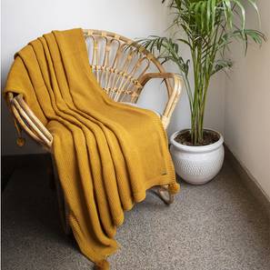 All Decor On Sale Design Mustard Combed Cotton Throw