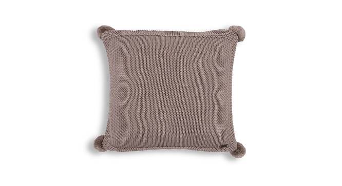 Iris Cushion Cover (41 x 41 cm  (16" X 16") Cushion Size, Stone) by Urban Ladder - Cross View Design 1 - 411502