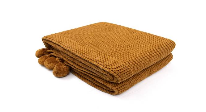 Regina Throw (Mustard) by Urban Ladder - Design 1 Side View - 411512