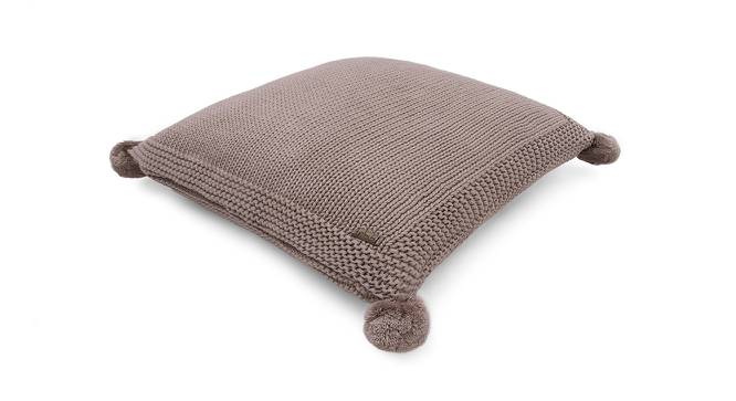 Iris Cushion Cover (41 x 41 cm  (16" X 16") Cushion Size, Stone) by Urban Ladder - Design 1 Side View - 411522