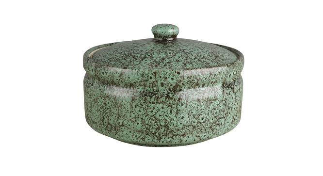 Elena Serving Bowl with Lid (Green) by Urban Ladder - Front View Design 1 - 411818