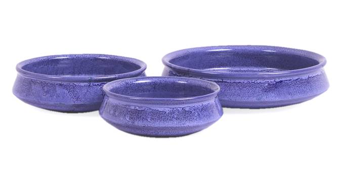 Genevieve Serving Bowl Set of 3 (Blue) by Urban Ladder - Front View Design 1 - 411913