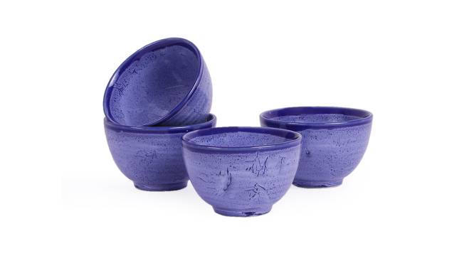 Georgette Dessert Bowl Set of 4 (Blue) by Urban Ladder - Front View Design 1 - 411915