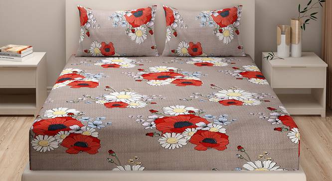 Joy Bedsheet Set (Regular Bedsheet Type, King Size) by Urban Ladder - Front View Design 1 - 411980
