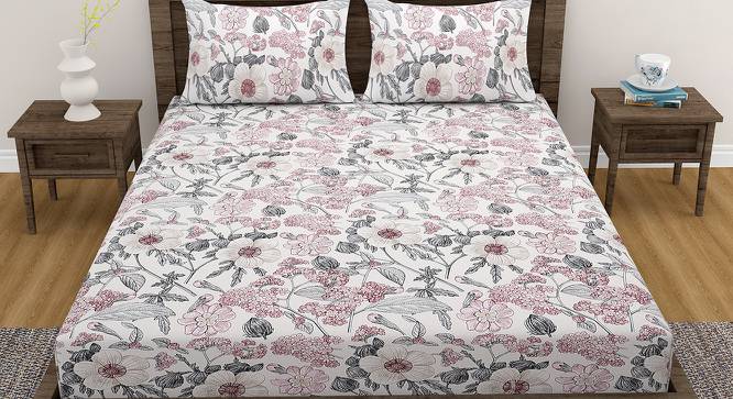 Saylor Bedsheet Set (Pink, Fitted Bedsheet Type, Queen Size) by Urban Ladder - Front View Design 1 - 412004