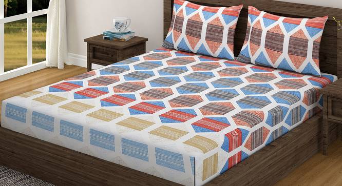 Nadine Bedsheet Set (Regular Bedsheet Type, King Size) by Urban Ladder - Cross View Design 1 - 412006