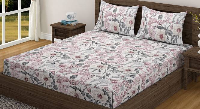 Saylor Bedsheet Set (Pink, Regular Bedsheet Type, King Size) by Urban Ladder - Cross View Design 1 - 412007