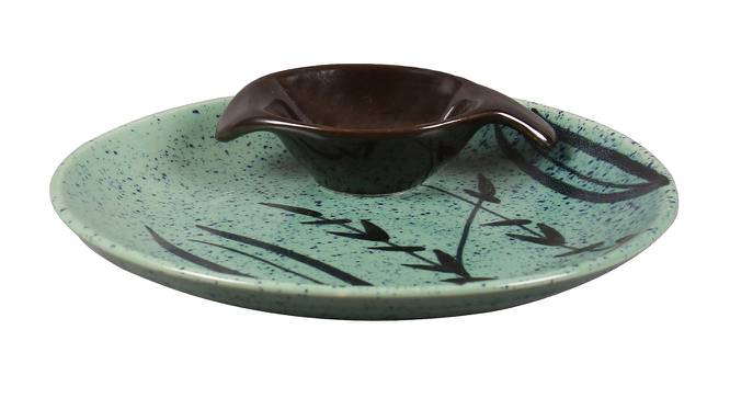 Jacqueline Platter with Attached Bowl by Urban Ladder - Front View Design 1 - 412060