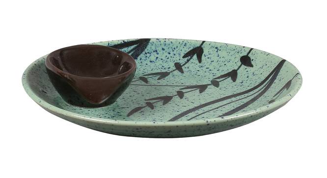 Jacqueline Platter with Attached Bowl by Urban Ladder - Design 1 Side View - 412153