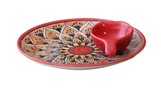 Lina Platter with Attached Bowl by Urban Ladder - Front View Design 1 - 412210