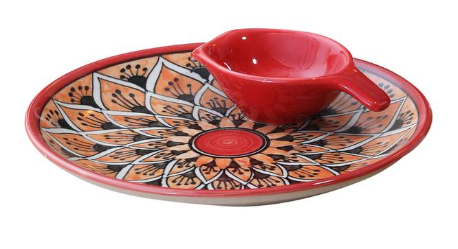 Lina Platter with Attached Bowl by Urban Ladder - Cross View Design 1 - 412228