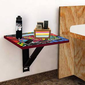 Study Table Design Zen Engineered Wood Laptop Table in Multi Coloured Colour