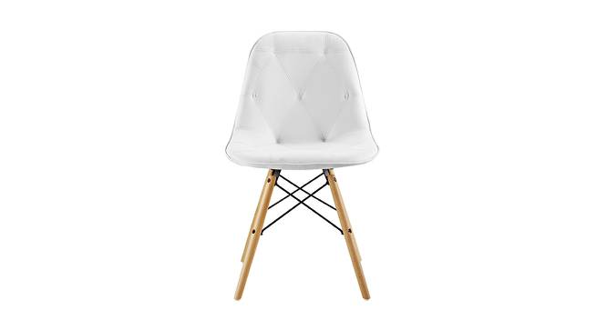 Audi Dining Chair (White, Leatherette Finish) by Urban Ladder - Front View Design 1 - 412508