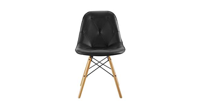 Audi Dining Chair (Black, Leatherette Finish) by Urban Ladder - Front View Design 1 - 412509