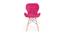 Amery Dining Chair (Velvet Finish, Rose Pink) by Urban Ladder - Front View Design 1 - 412514