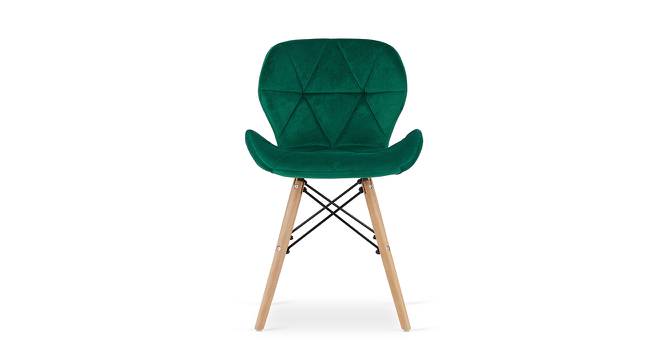 Amery Dining Chair (Dark Green, Velvet Finish) by Urban Ladder - Front View Design 1 - 412519