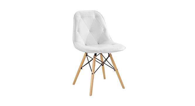Audi Dining Chair (White, Leatherette Finish) by Urban Ladder - Cross View Design 1 - 412524