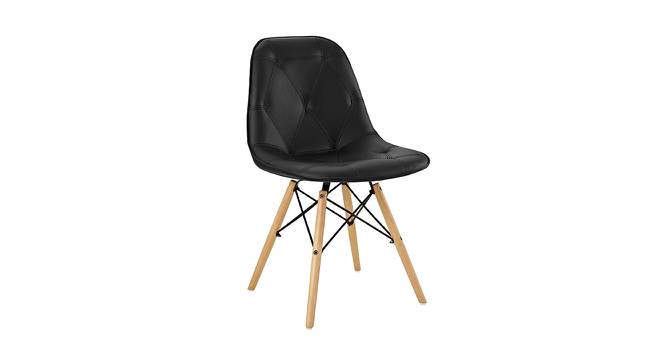 Audi Dining Chair (Black, Leatherette Finish) by Urban Ladder - Cross View Design 1 - 412525