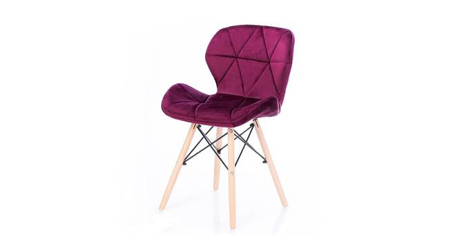 Amery Dining Chair (Dark Pink, Velvet Finish) by Urban Ladder - Cross View Design 1 - 412526