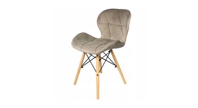 Amery Dining Chair (Beige, Velvet Finish) by Urban Ladder - Cross View Design 1 - 412528