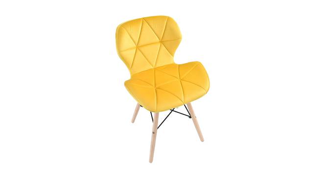 Amery Dining Chair (Yellow, Velvet Finish) by Urban Ladder - Cross View Design 1 - 412536