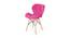 Amery Dining Chair (Velvet Finish, Rose Pink) by Urban Ladder - Design 1 Side View - 412546