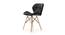 Amery Dining Chair (Black, Velvet Finish) by Urban Ladder - Design 1 Side View - 412553
