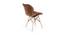 Amery Dining Chair (Brown, Velvet Finish) by Urban Ladder - Rear View Design 1 - 412561