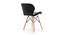 Amery Dining Chair (Black, Velvet Finish) by Urban Ladder - Rear View Design 1 - 412566