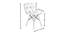 Amery Dining Chair (Brown, Velvet Finish) by Urban Ladder - Design 1 Dimension - 412585