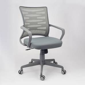 Rolling Chair Design Duwan Swivel Fabric Study Chair in Grey Colour
