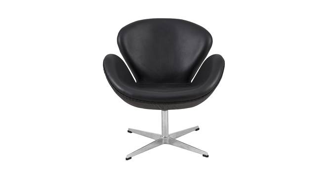 Brown Lounge Chair (Black, Leatherette Finish) by Urban Ladder - Front View Design 1 - 412621