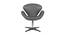Brown Lounge Chair (Dark Grey, Leatherette Finish) by Urban Ladder - Front View Design 1 - 412622