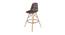 Darleena Barstool (Brown, Leatherette & Solid Wooden Finish) by Urban Ladder - Front View Design 1 - 412624