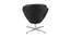 Brown Lounge Chair (Black, Leatherette Finish) by Urban Ladder - Cross View Design 1 - 412637