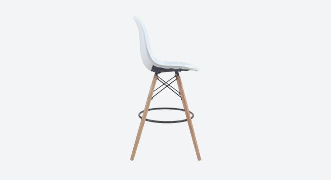Ethlyn Barstool (White, Leatherette & Solid Wooden Finish) by Urban Ladder - Cross View Design 1 - 412641